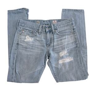 AG Adriano Goldschmied Piper Crop Jeans 25R Distressed Slouchy Slim 100% Cotton